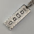 1977 British pure silver Jubilee ingot pendant, 51g, with pure silver twisted chain necklace, J&D